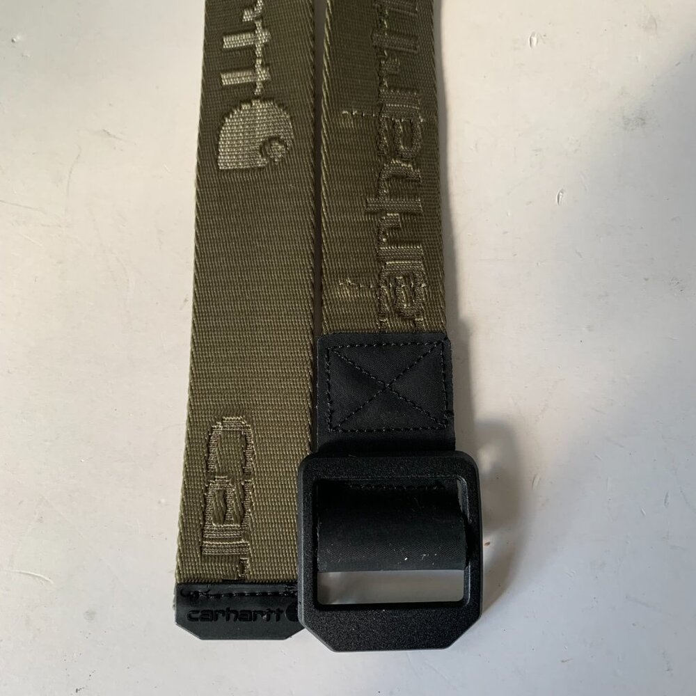 CARHARTT ARMY GREEN NYLON Webbing Ladder Lock Belt SIZE L - Picture 7 of 11